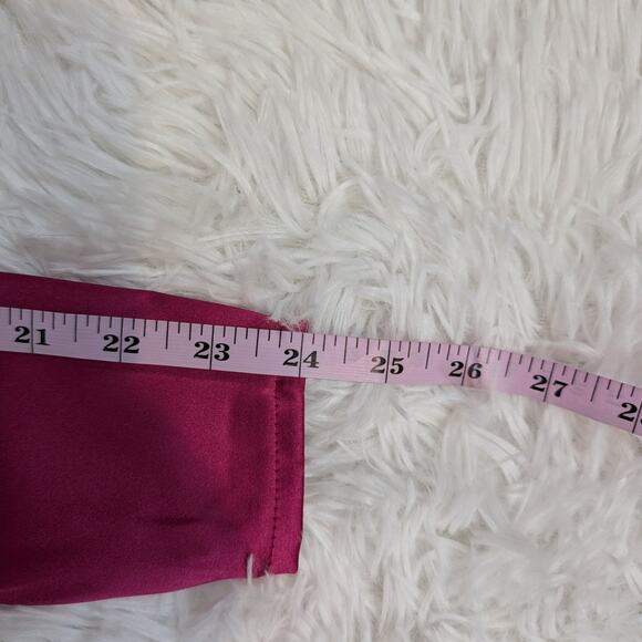 Mac Duggal Asymmetrical Draped Long Sleeve Mini Dress Magenta Size 2 - Picture 13 of 16